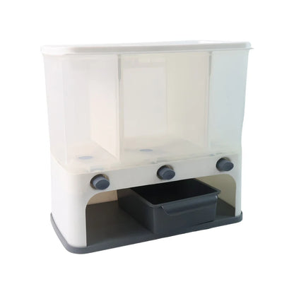 Easy Flow Cereal Dispenser for Kitchen 3 in 1 Push Button Wall Mount Container by CookAura
