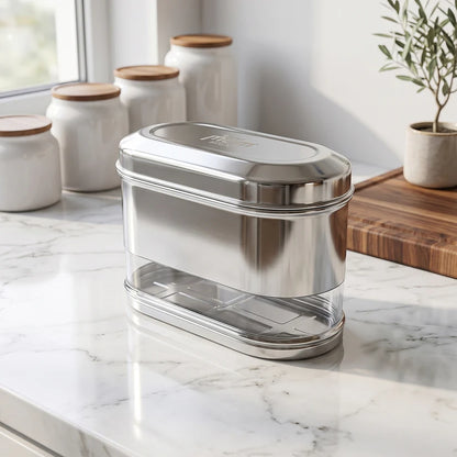 Supermom Stainless Steel Oval Canister 1500 ML - Airtight Storage