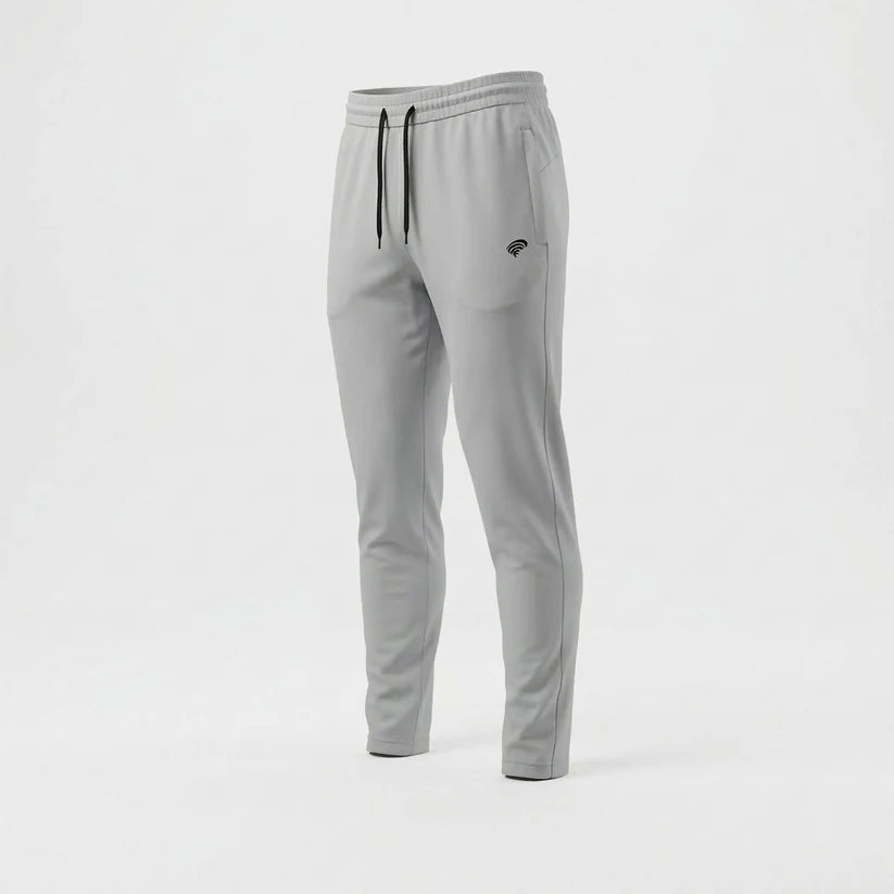Men’s Premium Sports Track Pants with Side Chain Zip Pocket - Black