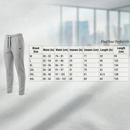 Men’s Premium Sports Track Pants with Side Chain Zip Pocket - Black